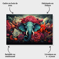 Toiledart Toile Tableau éléphant Ganesh coloré