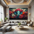 Toiledart Toile Tableau éléphant Ganesh coloré