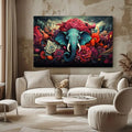 Toiledart Toile Tableau éléphant Ganesh coloré