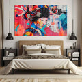 Toiledart Toile Tableau geisha street art
