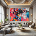 Toiledart Toile Tableau geisha street art