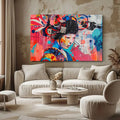Toiledart Toile Tableau geisha street art