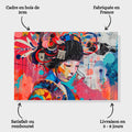 Toiledart Toile Tableau geisha street art