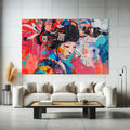 Toiledart Toile Tableau geisha street art