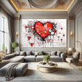 Toiledart Toile Tableau graffiti amour