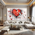 Toiledart Toile Tableau graffiti amour