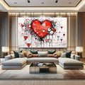 Toiledart Toile Tableau graffiti amour