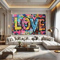 Toiledart Toile Tableau graffiti street art LOVE