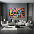 Toiledart Toile Tableau graffiti street art LOVE