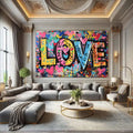 Toiledart Toile Tableau graffiti street art LOVE
