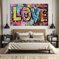 Toiledart Toile Tableau graffiti street art LOVE