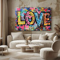 Toiledart Toile Tableau graffiti street art LOVE