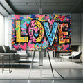 Toiledart Toile Tableau graffiti street art LOVE