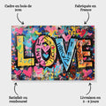 Toiledart Toile Tableau graffiti street art LOVE