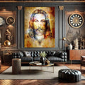 Toiledart Toile Tableau Jesus aquarelle
