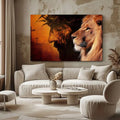 Toiledart Toile Tableau Jesus Lion de la tribu de juda