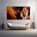 Toiledart Toile Tableau Jesus Lion de la tribu de juda
