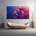 Toiledart Toile Tableau lion multicolore