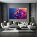 Toiledart Toile Tableau lion multicolore
