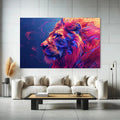 Toiledart Toile Tableau lion multicolore