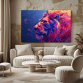 Toiledart Toile Tableau lion multicolore