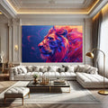 Toiledart Toile Tableau lion multicolore