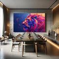 Toiledart Toile Tableau lion multicolore
