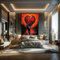 Toiledart Toile Tableau main de femme tenant un coeur