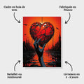 Toiledart Toile Tableau main de femme tenant un coeur