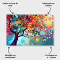 Toiledart Toile Tableau moderne arbre aux feuilles colorées