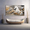 Toiledart Toile Tableau moderne cheval blanc