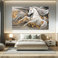 Toiledart Toile Tableau moderne cheval blanc
