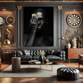 Toiledart Toile Tableau moderne femme avec main sur le viage