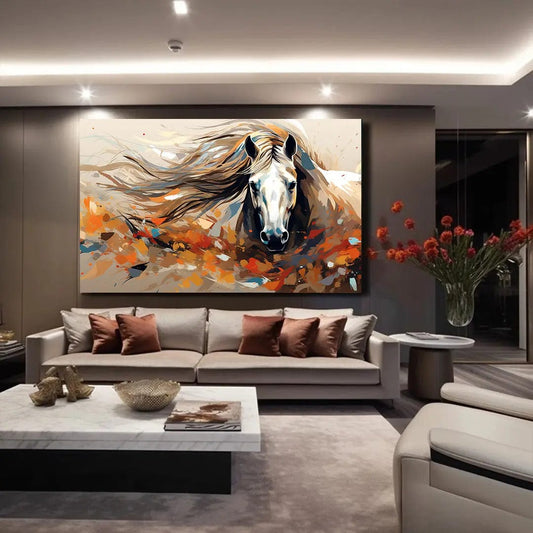 Toiledart Grand tableau cheval Toile 40x30