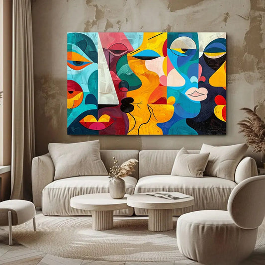 Toiledart Tableau abstrait couleur representation des émotions Toile