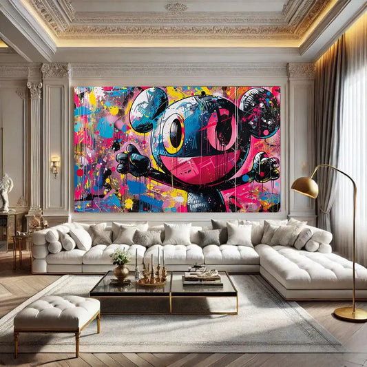 Toiledart Tableau abstrait graffiti cartoon Toile 40x20