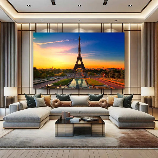 Toiledart Tableau paysage tour Eiffel Toile 40x30