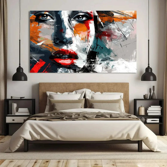 Toiledart Tableau peinture femme abstrait Toile 40x30