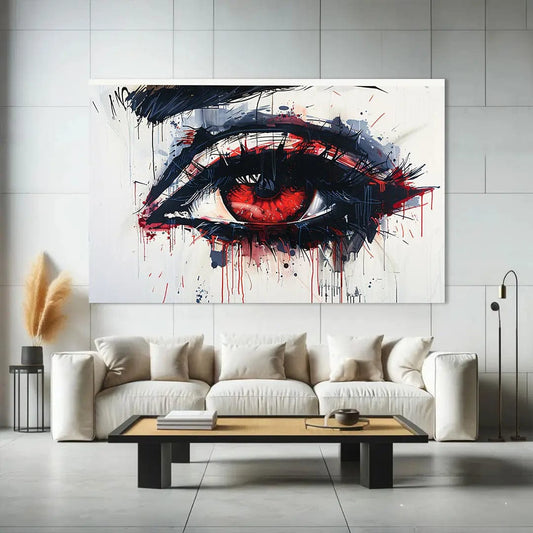 Toiledart Tableau peinture oeil street art Toile 40x30