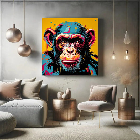 Toiledart Tableau pop art bonobo Toile 20x20