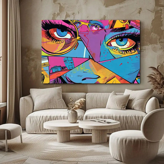 Toiledart Tableau pop art style BD Toile 40x30