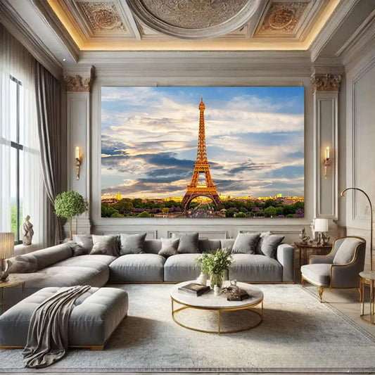 Toiledart Tableau tour Eiffel ensoleillée Toile 40x30