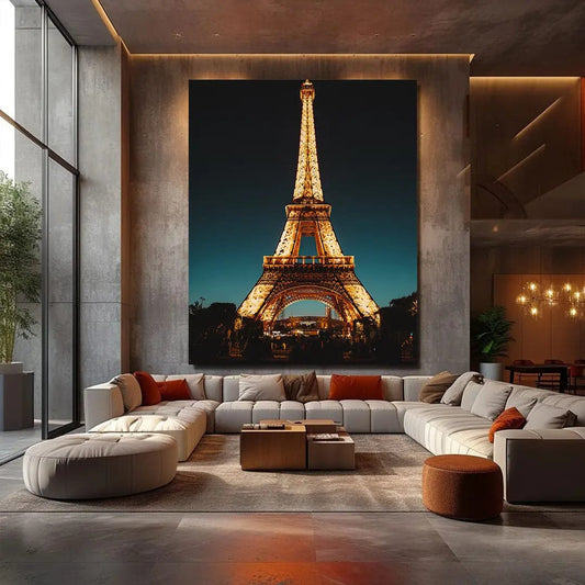 Toiledart Tableau tour Eiffel illuminée Toile 40x30