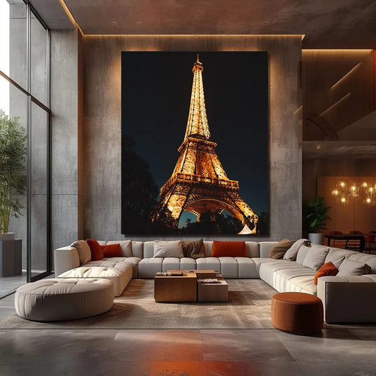 Toiledart Tableau tour Eiffel la nuit Toile 40x30