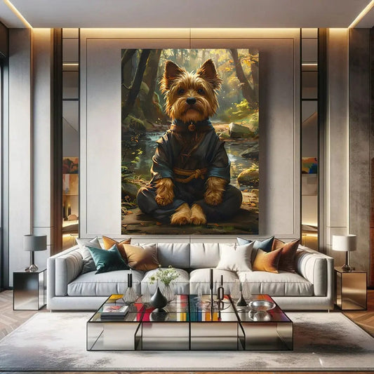 Toiledart Tableau Yorkshire Terrier zen Toile 40x30