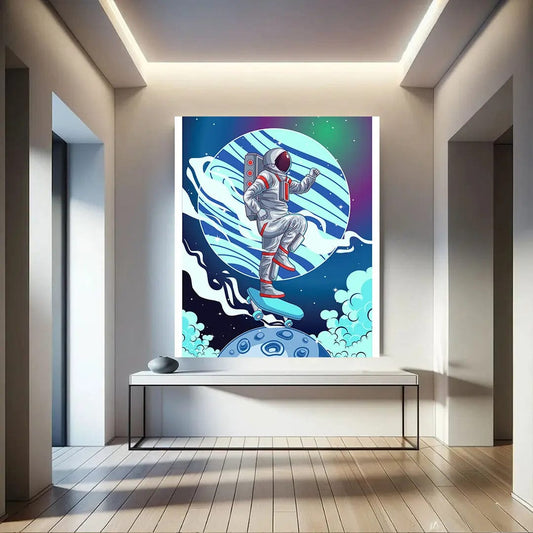 Toiledart Toile 40x30 Tableau astronaute dans l’espace