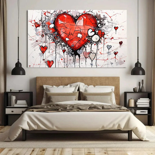 Toiledart Toile 40x30 Tableau graffiti amour