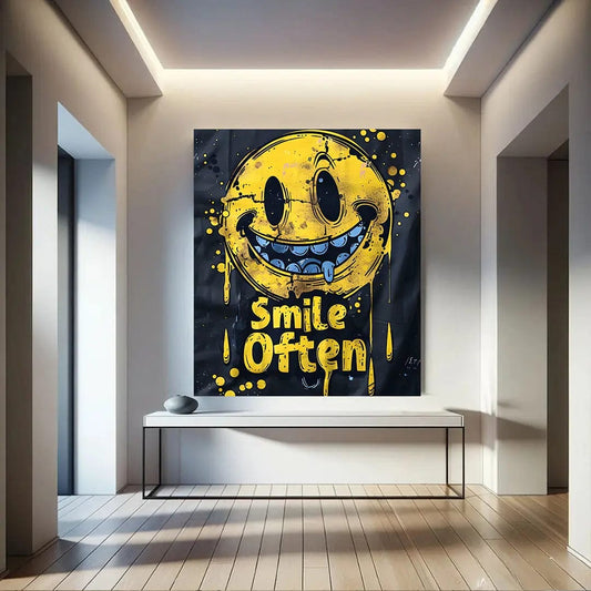 Toiledart Toile 40x30 Tableau graffiti smiley often