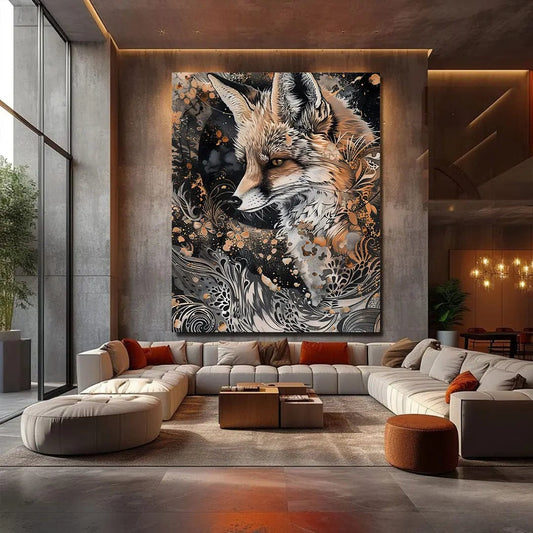 Toiledart Toile 40x30 Tableau moderne renard design