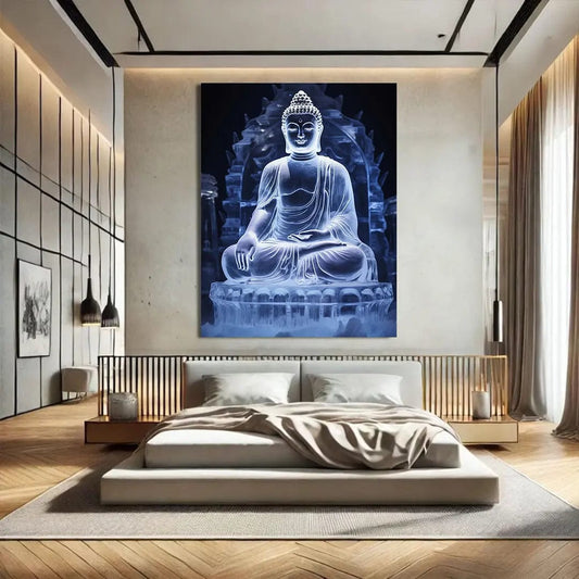 Toiledart Toile Tableau bouddha luminescent